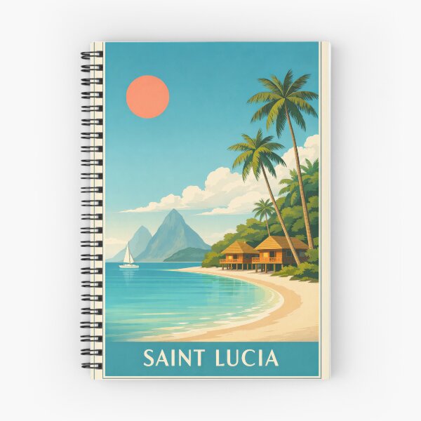 Item preview, Santa Lucía - Arte retro de la isla de los Pitones designed and sold by scicilysimonee.