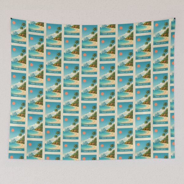 Item preview, Santa Lucía - Arte retro de la isla de los Pitones designed and sold by scicilysimonee.