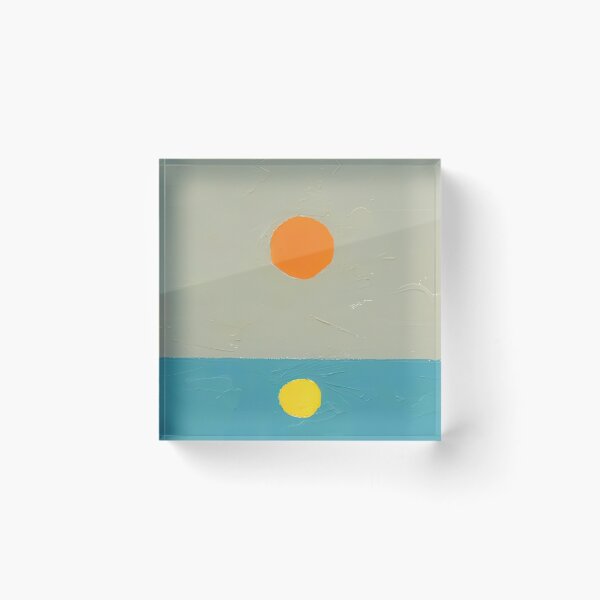 Item preview, Original Paintings by Etel Adnan, Etel Adnan Color Landscape Art designed and sold by OilArtLittle.