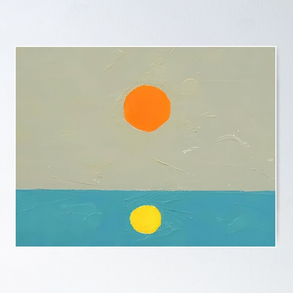 Item preview, Original Paintings by Etel Adnan, Etel Adnan Color Landscape Art designed and sold by OilArtLittle.