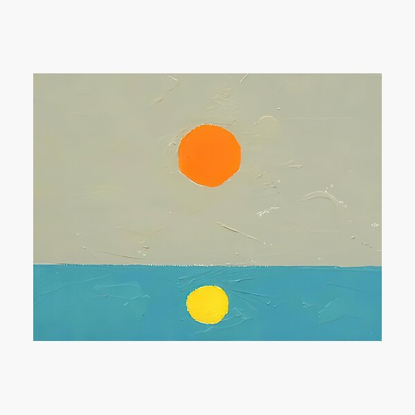 Item preview, Original Paintings by Etel Adnan, Etel Adnan Color Landscape Art designed and sold by OilArtLittle.