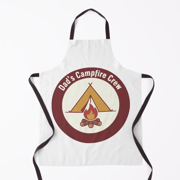 Item preview, Dad's Campfire Crew Retro Camping Tent Badge designed and sold by FunFitLife Studio.