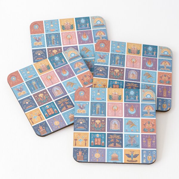 Item preview, Colorful Icons Illustrations Blending Nature Humanity Imagination Design designed and sold by ART ATTACK ZONE.