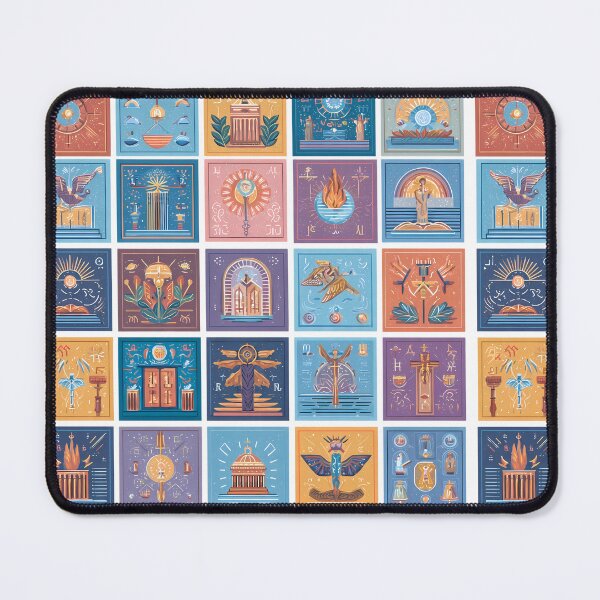 Item preview, Colorful Icons Illustrations Blending Nature Humanity Imagination Design designed and sold by ART ATTACK ZONE.