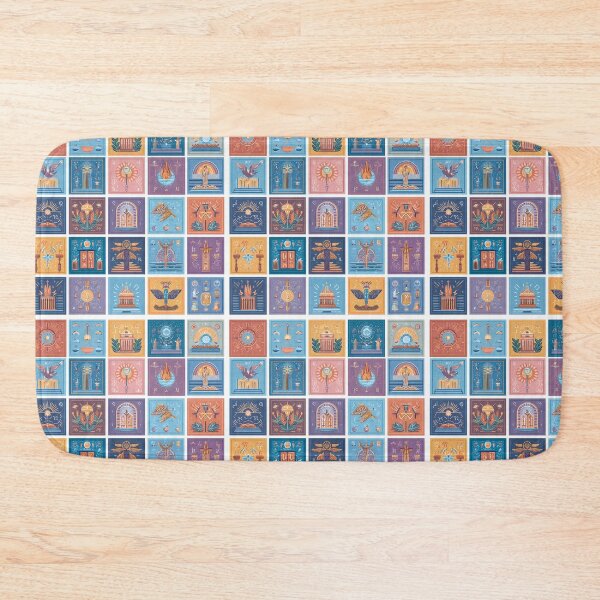 Item preview, Colorful Icons Illustrations Blending Nature Humanity Imagination Design designed and sold by ART ATTACK ZONE.