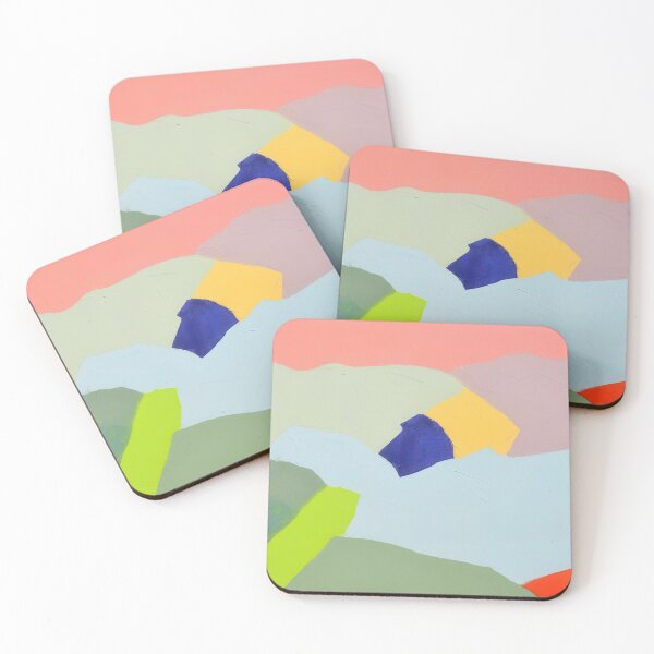 Item preview, Original Paintings by Etel Adnan, Etel Adnan Color Landscape Art designed and sold by OilArtLittle.