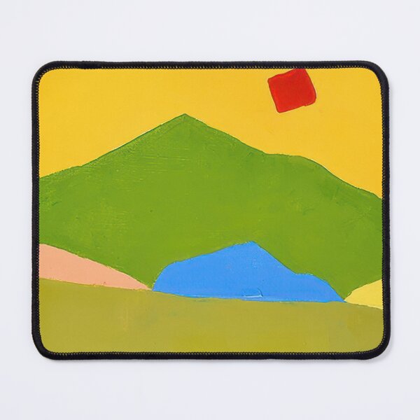 Item preview, Original Paintings by Etel Adnan, Etel Adnan Color Landscape Art designed and sold by OilArtLittle.