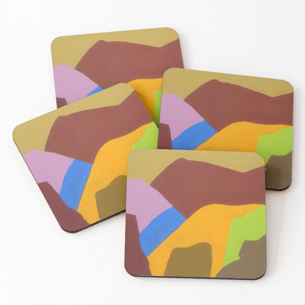 Item preview, Original Paintings by Etel Adnan, Etel Adnan Color Landscape Art designed and sold by OilArtLittle.