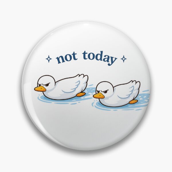 Item preview, Not Today Ducks – Grumpy Minimal Aesthetic Illustration designed and sold by .onemoredesign..