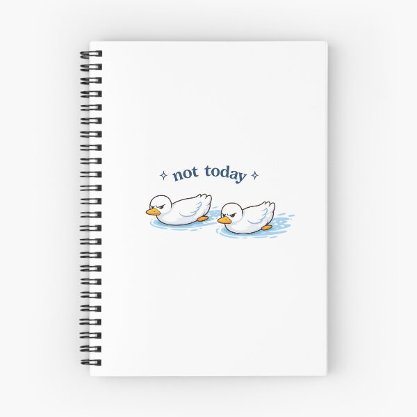 Item preview, Not Today Ducks – Grumpy Minimal Aesthetic Illustration designed and sold by .onemoredesign..