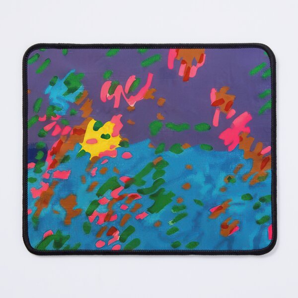 Item preview, Original Paintings by Etel Adnan, Etel Adnan Color Landscape Art designed and sold by OilArtLittle.
