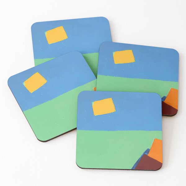 Item preview, Original Paintings by Etel Adnan, Etel Adnan Color Landscape Art designed and sold by OilArtLittle.