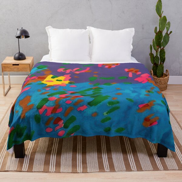 Item preview, Original Paintings by Etel Adnan, Etel Adnan Color Landscape Art designed and sold by OilArtLittle.