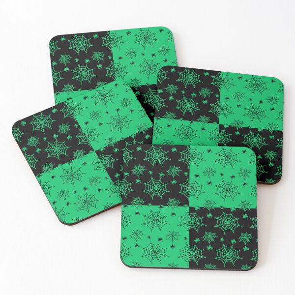 Item preview, Black and green interchange web pattern designed and sold by serenebookworm.