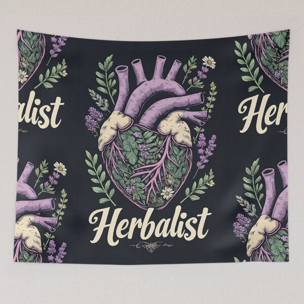 Item preview, Botanical Human Heart Illustration | Herbalism & Holistic Healing Art designed and sold by owi-art.