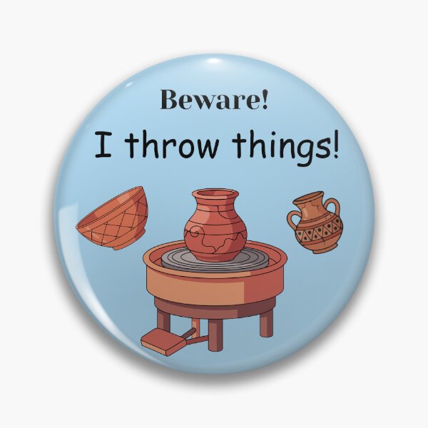 Item preview, Beware! I throw things! designed and sold by Linda La Guardia.