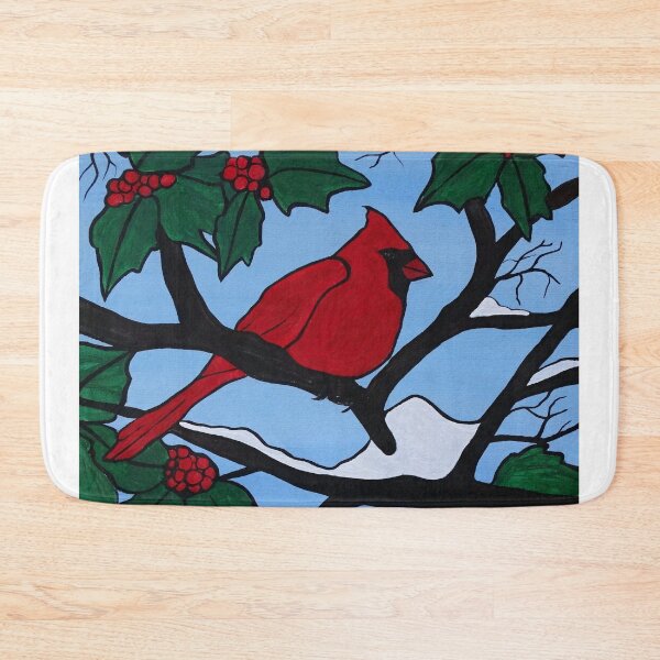 Item preview, Red cardinal perched in tree designed and sold by Rachel Olynuk.
