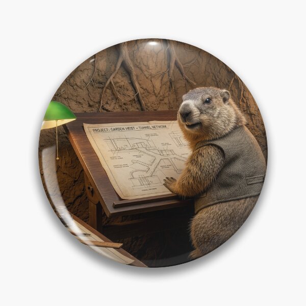 Item preview, Groundhog Plans Epic Garden Heist from His Burrow designed and sold by Tridentulus.