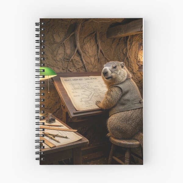 Item preview, Groundhog Plans Epic Garden Heist from His Burrow designed and sold by Tridentulus.