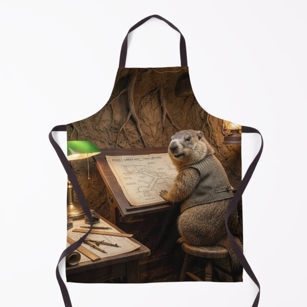 Item preview, Groundhog Plans Epic Garden Heist from His Burrow designed and sold by Tridentulus.