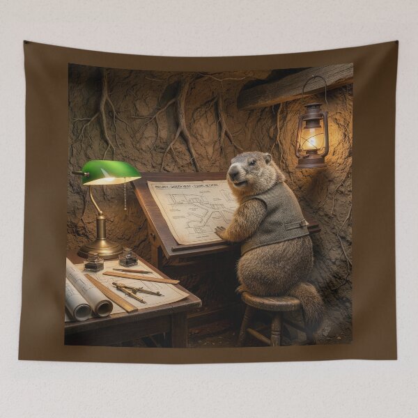 Item preview, Groundhog Plans Epic Garden Heist from His Burrow designed and sold by Tridentulus.