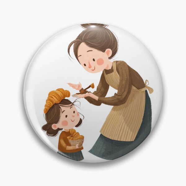 Item preview, Whimsical Mother and Daughter Baking Art for Mother's Day designed and sold by BigStar-Cart.