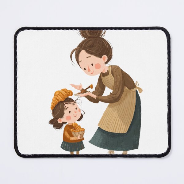Item preview, Whimsical Mother and Daughter Baking Art for Mother's Day designed and sold by BigStar-Cart.