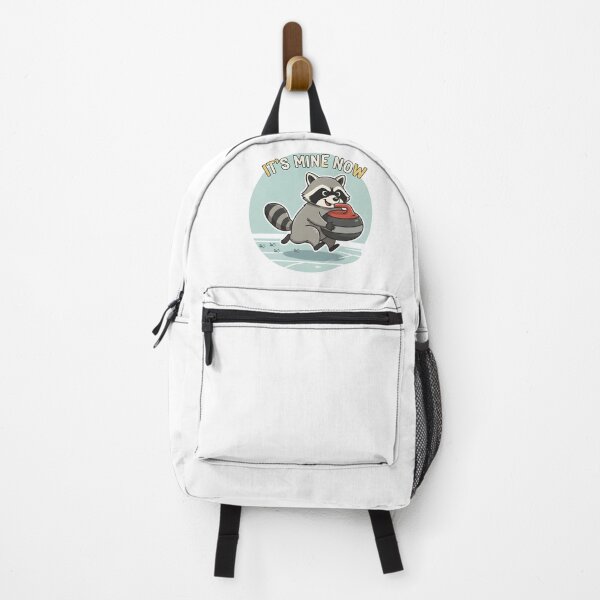 Item preview, Funny Raccoon Stealing Curling Stone It's Mine Now Sport Humor designed and sold by Axivra.