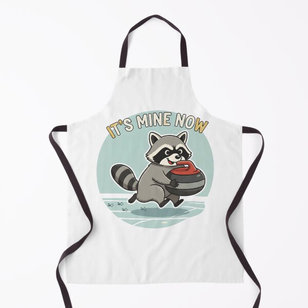 Item preview, Funny Raccoon Stealing Curling Stone It's Mine Now Sport Humor designed and sold by Axivra.