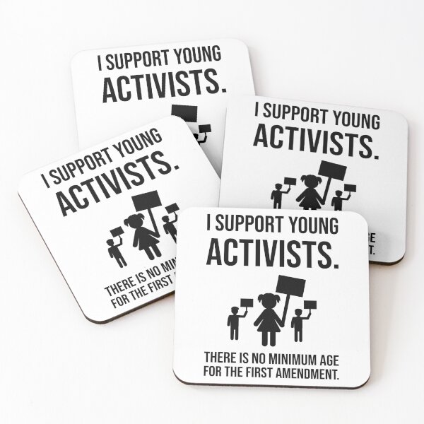 Item preview, I support young activists.  designed and sold by Rachel the Artist .