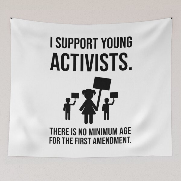 Item preview, I support young activists.  designed and sold by Rachel the Artist .