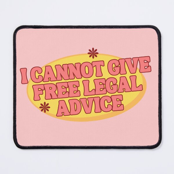 Item preview, I Cannot Give Free Legal Advice - Lawyer Humor - Yellow/Red designed and sold by ashleygus.