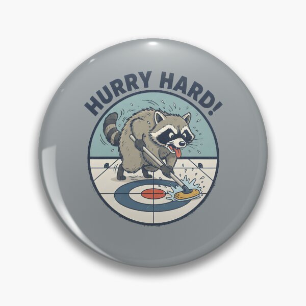 Item preview, Hurry Hard! Funny Raccoon Curling Sweeper Trash Panda designed and sold by Axivra.