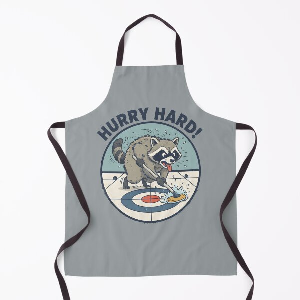 Item preview, Hurry Hard! Funny Raccoon Curling Sweeper Trash Panda designed and sold by Axivra.