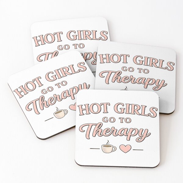 Item preview, Hot Girls Go To Therapy – Feminist Aesthetic Mental Health Quote designed and sold by Miminc.