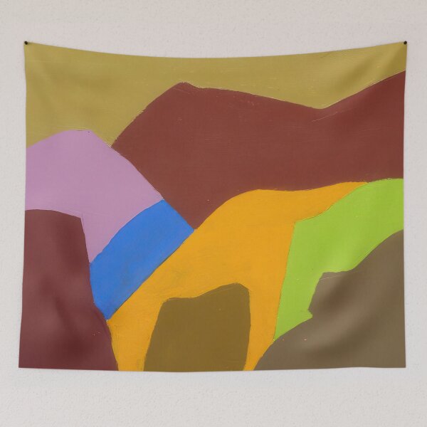 Item preview, Original Paintings by Etel Adnan, Etel Adnan Color Landscape Art designed and sold by OilArtLittle.