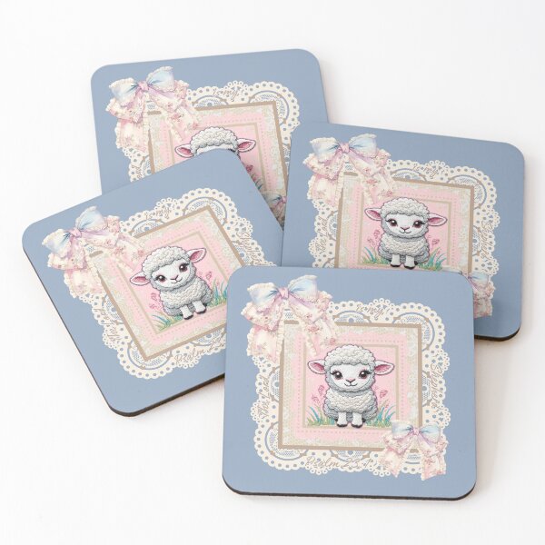 Item preview, The Lord is my Shepherd, Cute Sheep, Psalm 231, Grandma Core, Lamb, Vintage Coquette Lace designed and sold by Forevermore.