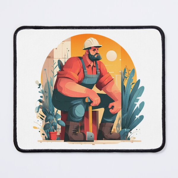 Item preview, Worker Whimsical Illustrations Blending Nature Humanity Imagination Design designed and sold by ART ATTACK ZONE.