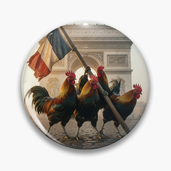 Item preview, Gallic Roosters Hoist French Flag  designed and sold by Tridentulus.