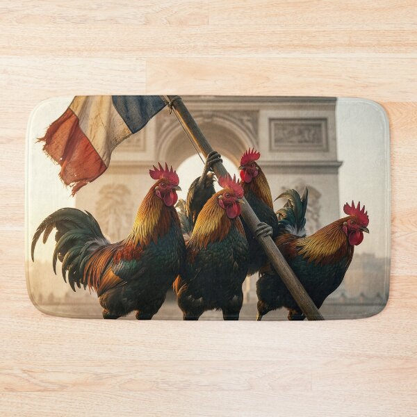 Item preview, Gallic Roosters Hoist French Flag  designed and sold by Tridentulus.