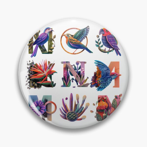 Item preview, Letters Animals Flowers Blending Nature Humanity Imagination Design designed and sold by ART ATTACK ZONE.