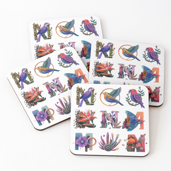 Item preview, Letters Animals Flowers Blending Nature Humanity Imagination Design designed and sold by ART ATTACK ZONE.