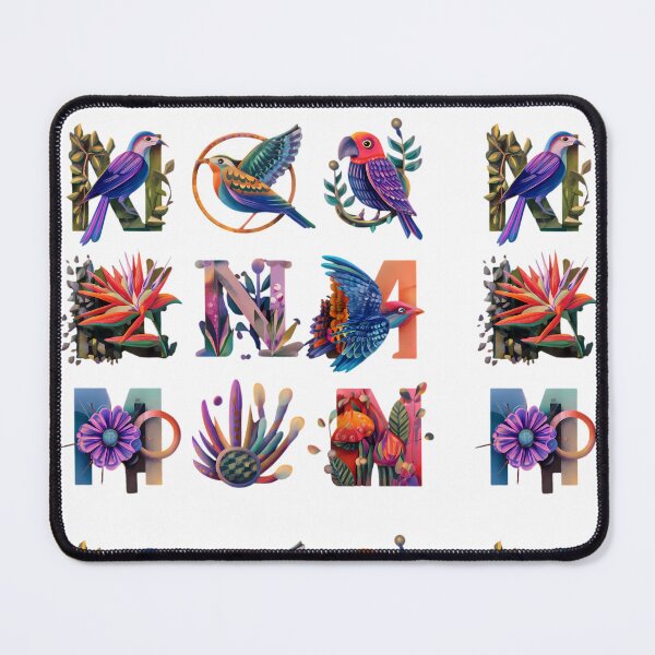 Item preview, Letters Animals Flowers Blending Nature Humanity Imagination Design designed and sold by ART ATTACK ZONE.