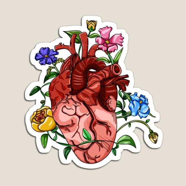 Item preview, Corazón abstracto floral demasiado grande designed and sold by Craori.