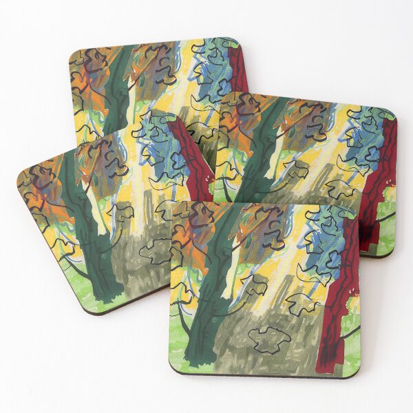 Item preview, Original Paintings by Etel Adnan, Etel Adnan Color Landscape Art designed and sold by OilArtLittle.
