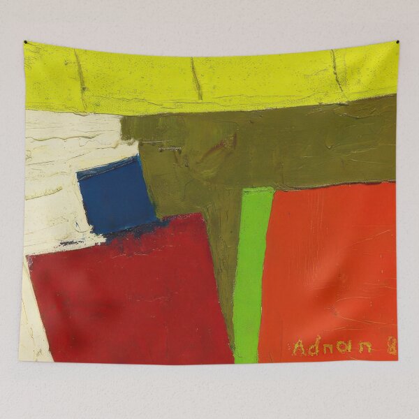 Item preview, Original Paintings by Etel Adnan, Etel Adnan Color Landscape Art designed and sold by OilArtLittle.