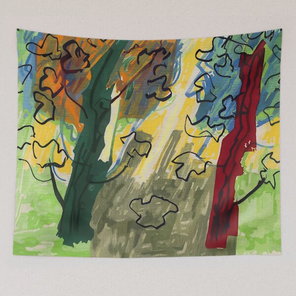 Item preview, Original Paintings by Etel Adnan, Etel Adnan Color Landscape Art designed and sold by OilArtLittle.