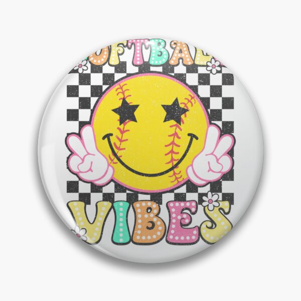 Item preview, Softball Vibes Softball Retro Groovy designed and sold by krystalRomanart.
