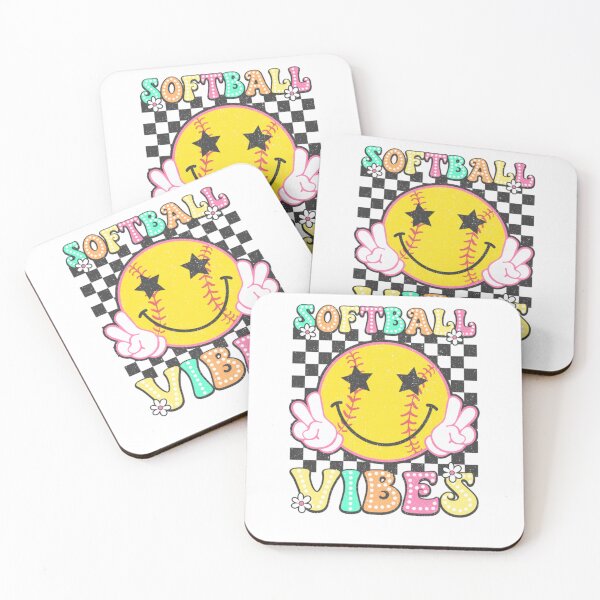 Item preview, Softball Vibes Softball Retro Groovy designed and sold by krystalRomanart.