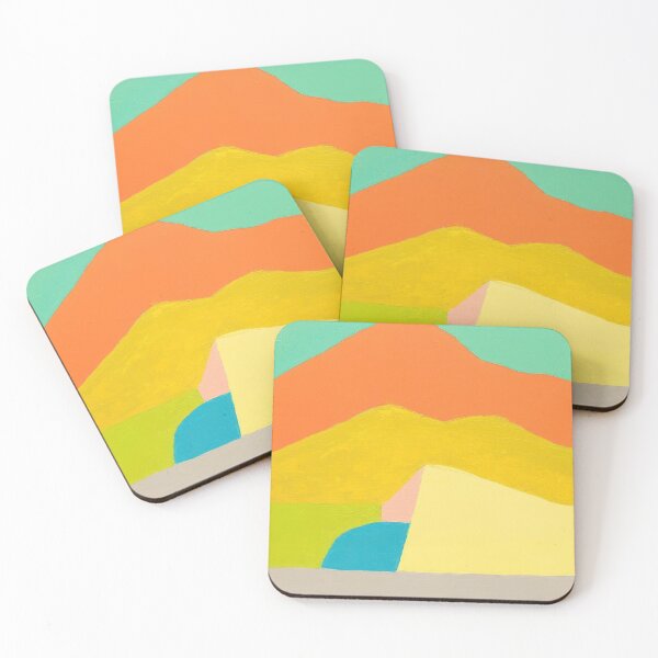 Item preview, Original Paintings by Etel Adnan, Etel Adnan Color Landscape Art designed and sold by OilArtLittle.
